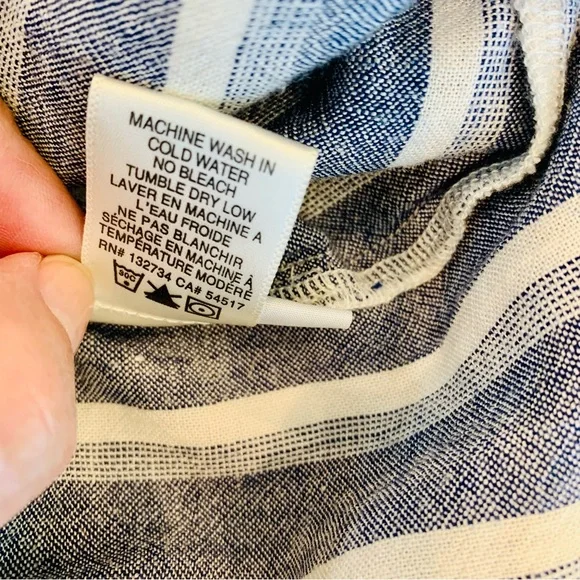 Cloth & Stone Shorts Romper Linen Blend Size Large - Picture 8 of 9